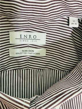 ENRO Men’s Burgundy Stripe Non-Iron Button-Down Shirt